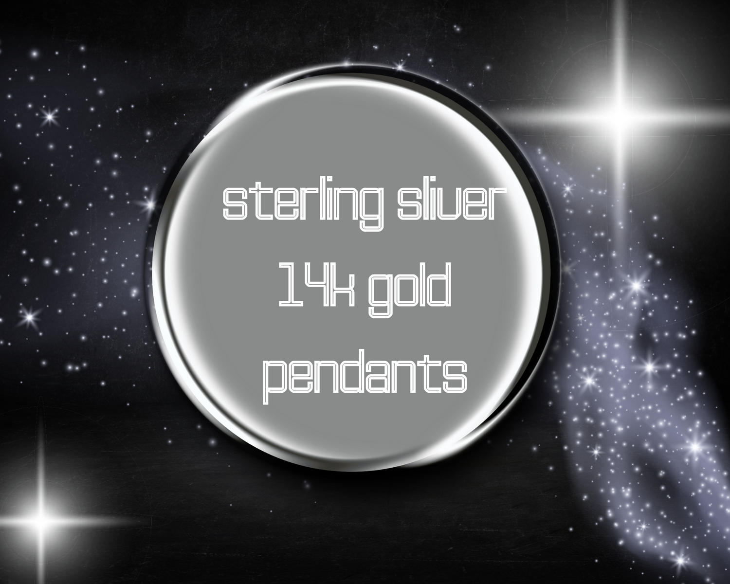 Sterling Sliver & 14K Gold Pendants